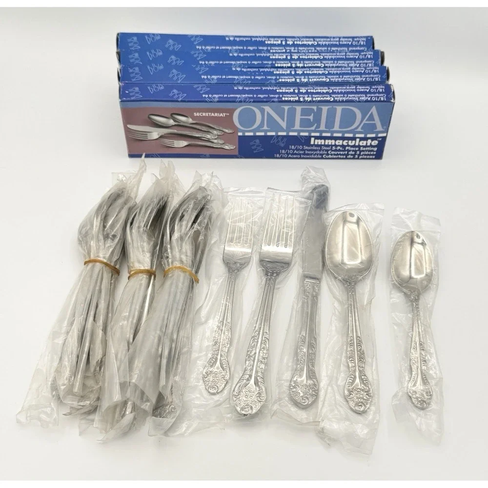 Oneida Immaculate Secretariat 20 Pc Flatware Set Service for 4 NOS Stainless